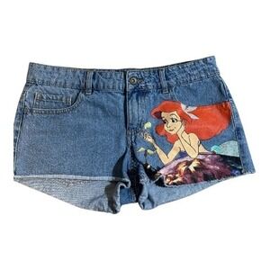 Disney Princess Ariel Denim Shorts Cutoff Raw Hem Jean Shorts‎ Size 5